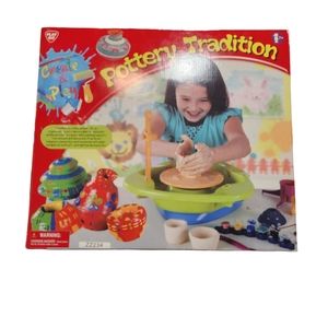 Go Play Pottery Tradition Foot Pedal Operated Pottery Wheel Great Learning Toy